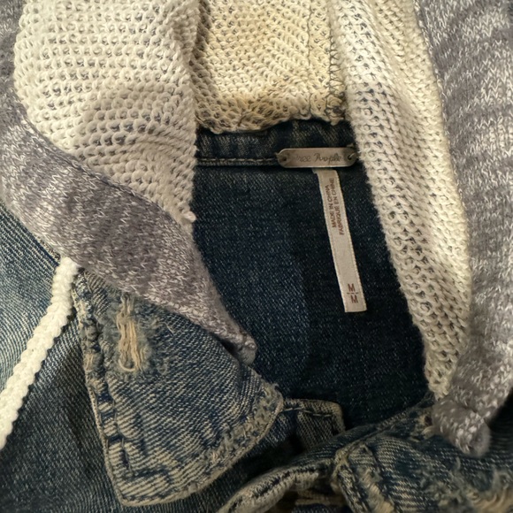 Free People Denim Sweatshirt Jacket | Medium - Picture 2 of 2